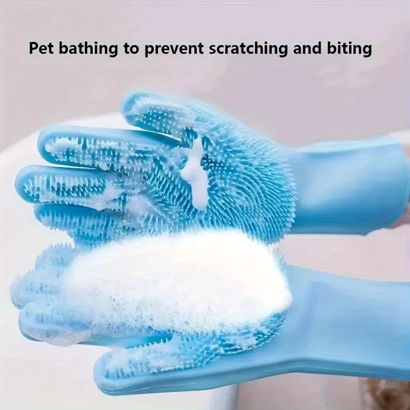Silicone Pet Grooming Bath Glove