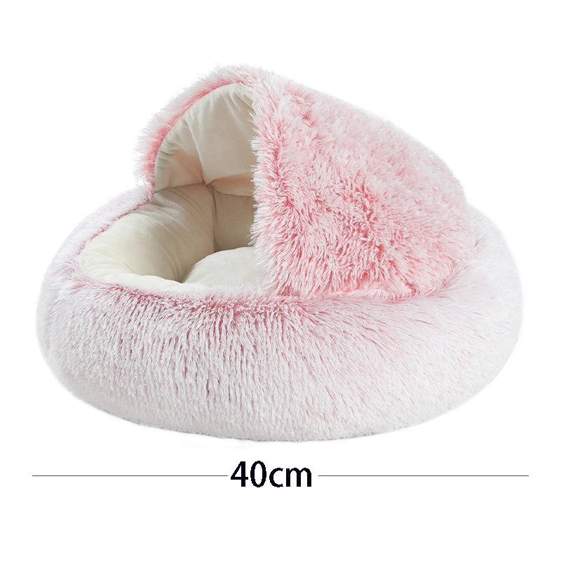 Cozy Plush Pet Cave Bed