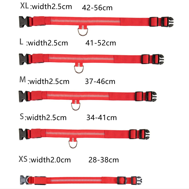 LED Rechargeable Dog Collar