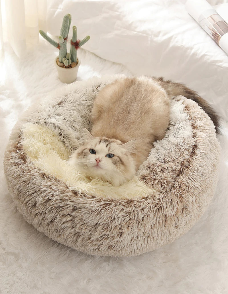 Cozy Plush Pet Cave Bed