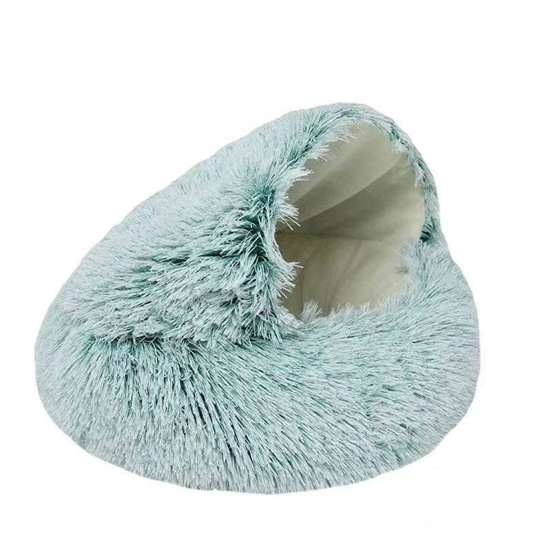 Cozy Plush Pet Cave Bed