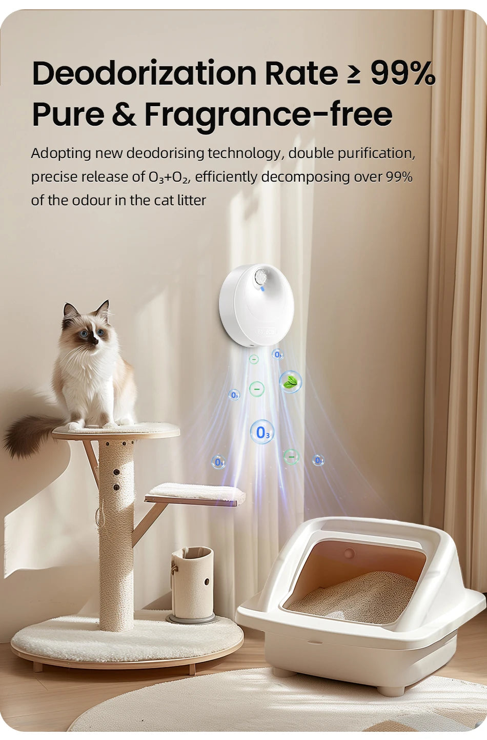 Smart Cat Litter Odor Purifier