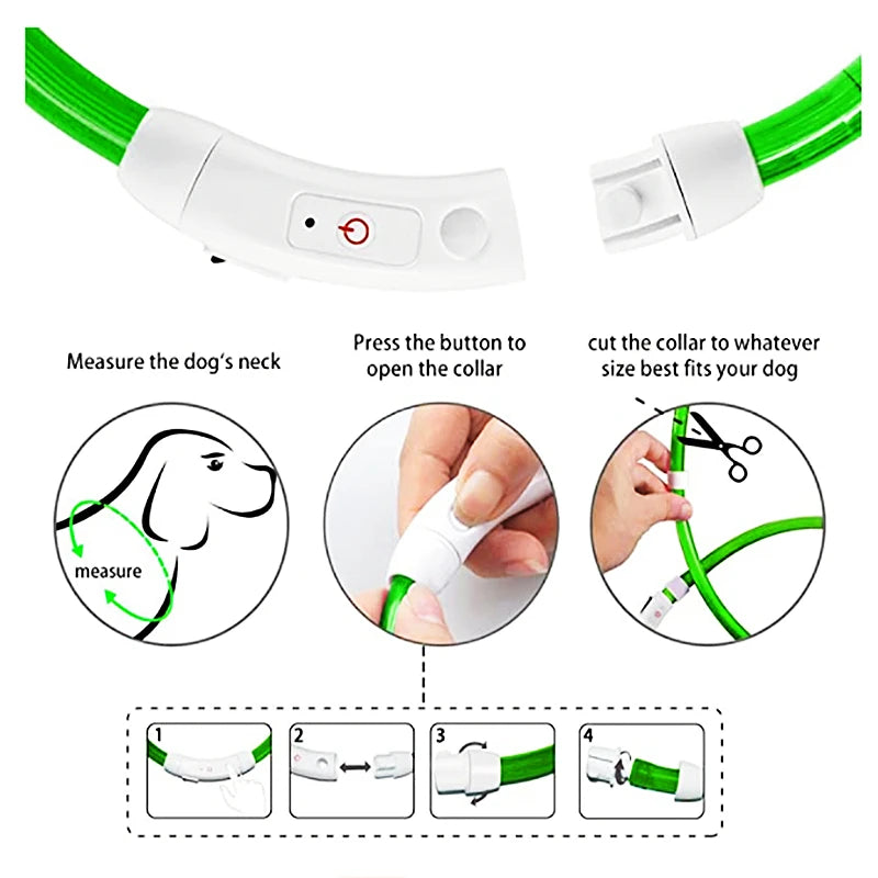 LED Rechargeable Dog Collar